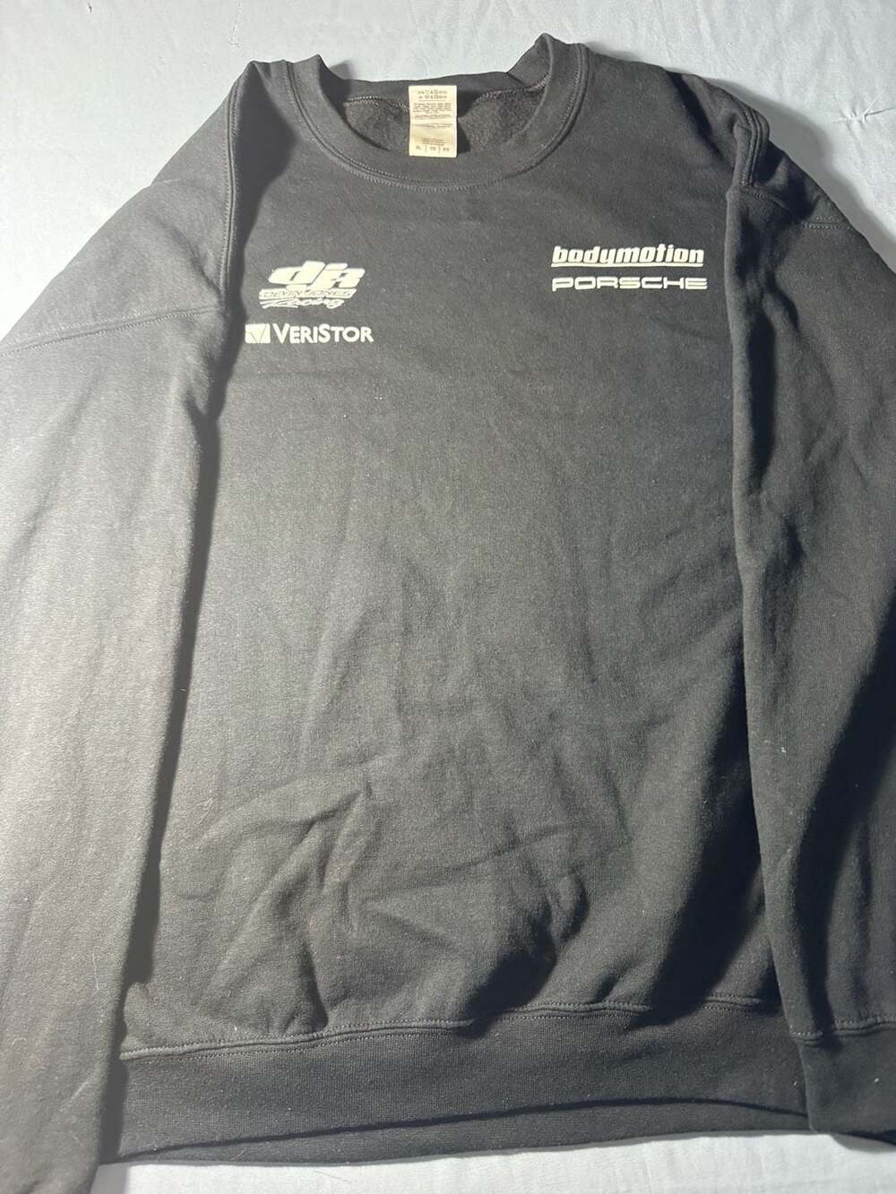 Gildan Bodymotion Porsche Crewneck Sweatshirt XL Black